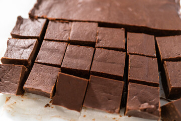 Homemade plain fudge