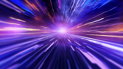 High Speed Technology Concept Illuminated, Captivating Light Abstract Background, Modern Digital Innovations and Futuristic Designs