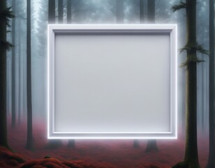 blank billboard for advertising in empty room blank billboard for advertising in empty room blank white billboard in the forest