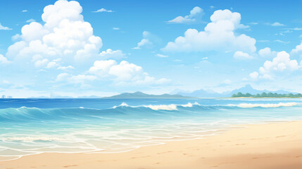 Fototapeta na wymiar Background image of a quiet seaside atmosphere.