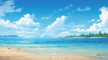 Fototapeta premium Background image of a quiet seaside atmosphere.