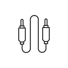 AUX icon. Audio cable icon. Aux sign. Audio cable sign. DJ cable symbol. Aux symbol vector pictogram flat sign design. UX UI icon