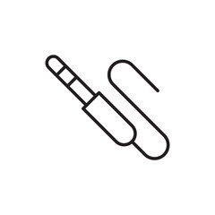 AUX icon. Audio cable icon. Aux sign. Audio cable sign. DJ cable symbol. Aux symbol vector pictogram flat sign design. UX UI icon