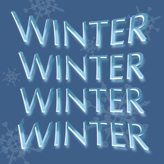 Decorated “winter” scripture 