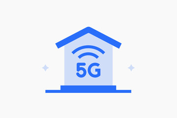  safe 5G internet technology illustration in flat style design. Vector illustration.

