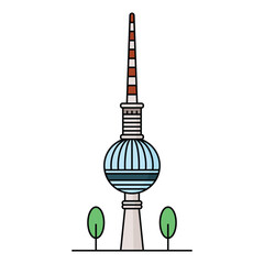 World famous building for Tv Tower Berlin