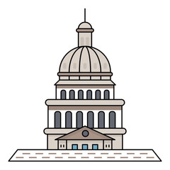 World famous building for Texas State Capitol Austin
