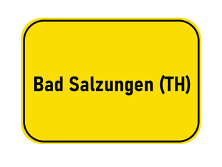 German yellow town entrance sign Bad Salzungen TH
