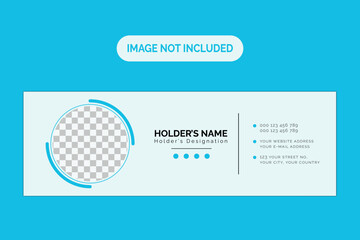 Vector email signature template or email footer and personal social media cover design. - obrazy, fototapety, plakaty