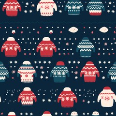 "Holiday Warmth: Christmas Sweater Knitting Design" Generativ ai.