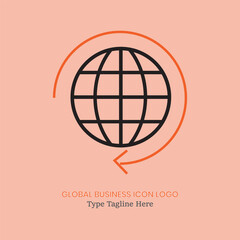 Global Business icon logo design, Using this logo for any kind of global business, Global business icon best logo ideas.