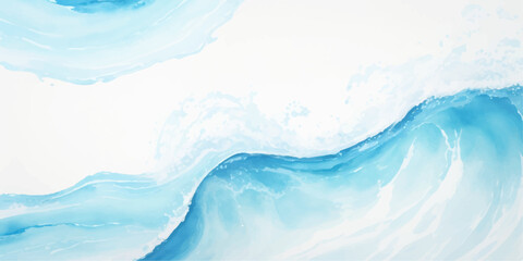 Fototapeta na wymiar abstract soft blue and white abstract water color ocean wave texture background. Banner Graphic Resource as background for ocean wave and water wave abstract graphics 