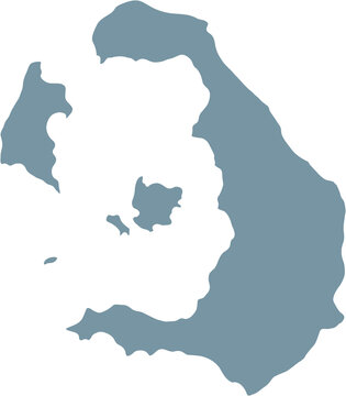 doodle freehand drawing of santorini island map.