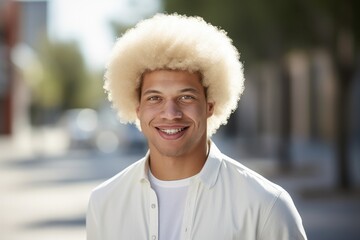 Portrait of albino African man