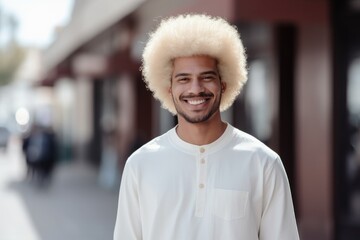 Portrait of albino African man