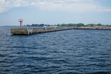 The port where the ferry calls in the village of Hel on the Hel Spit.