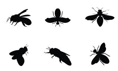 honey bee silhouttes