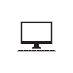 Fototapeta premium Computer icon. PC sign. Monitor vector icon. Screen flat sign design. TV symbol pictogram. Television symbol. UX UI icon