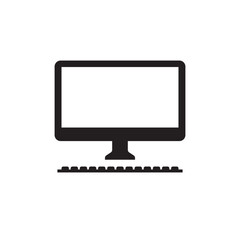 Computer icon. PC sign. Monitor vector icon. Screen flat sign design. TV symbol pictogram. Television symbol. UX UI icon