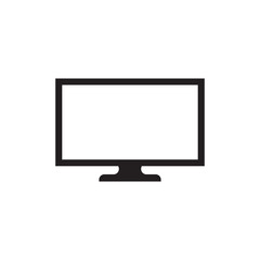 Computer icon. PC sign. Monitor vector icon. Screen flat sign design. TV symbol pictogram. Television symbol. UX UI icon