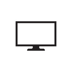 Computer icon. PC sign. Monitor vector icon. Screen flat sign design. TV symbol pictogram. Television symbol. UX UI icon