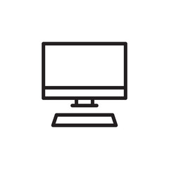 Computer icon. PC sign. Monitor vector icon. Screen flat sign design. TV symbol pictogram. Television symbol. UX UI icon