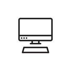 Computer icon. PC sign. Monitor vector icon. Screen flat sign design. TV symbol pictogram. Television symbol. UX UI icon