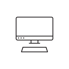 Computer icon. PC sign. Monitor vector icon. Screen flat sign design. TV symbol pictogram. Television symbol. UX UI icon