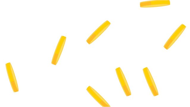 animation golden coin bangking, currency with alpha channel or transparent background.