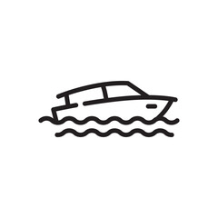 Vessel icon. Cruiser flat sign design. Ship symbol vector pictogram. UX UI icon