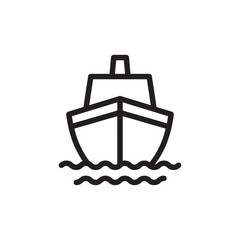 Vessel icon. Cruiser flat sign design. Ship symbol vector pictogram. UX UI icon