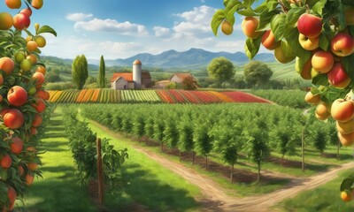 3 3 rendering of a vineyard 3. 3 rendering of a vineyard illustration design of a beautiful...