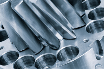Engine gear wheels, industrial background