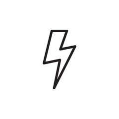 Energy icon. Lightning flat sign design. Energy symbol vector pictogram. Thunder sign. Flash sign. UX UI icon