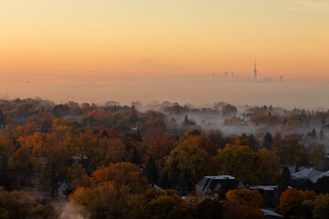 Toronto Skyline Fall Colours 1