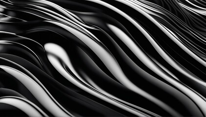 Abstract background with black wavy lines