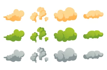 Foto op Plexiglas Smell cloud bad stink smelly armpit isolated set. Vector flat graphic design illustration  © PrettyVectors
