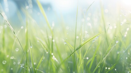 Obraz premium grass with dew drops