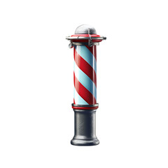 Barber Pole Game Assets on Background Isolated on Transparent or White Background, PNG