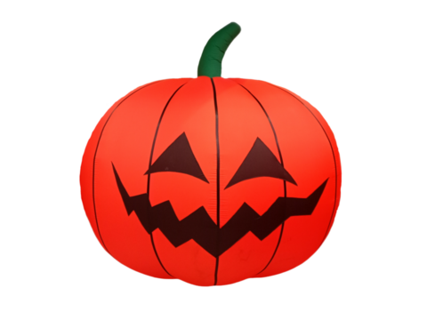 Pumpkin shaped balloon with ghost face