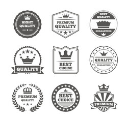 Best quality high premium value superior brands individual labels with royal crown emblems collection