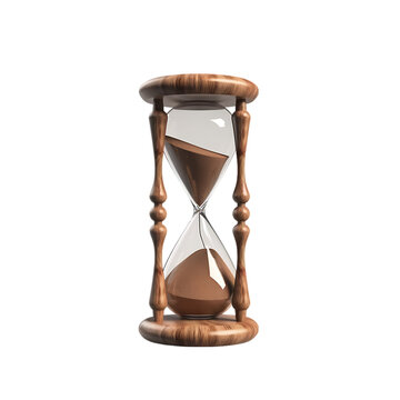 Hourglass Isolated on Transparent or White Background, PNG