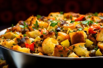 The close up of stuffing, ai generative