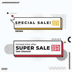 special sale super sale modern sign white background