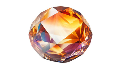 Fototapeta premium brown diamond isolated on transparent background cutout