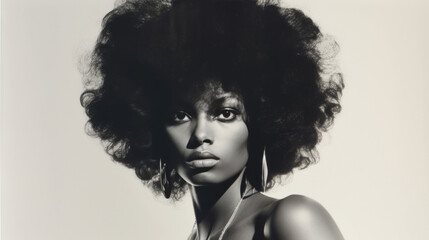 1970s Portrait of a Charismatic Black Woman