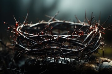 Crown of thorns of Jesus - obrazy, fototapety, plakaty