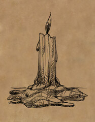 candle, sketch - digital painting  © neurostructure