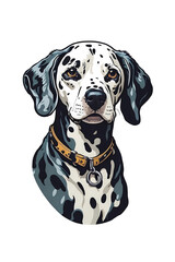 Dalmatian dog, portrait, Generative AI