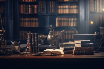 Dark Academia - Vintage study room with classic books, quills, and dark wood - Romanticizing higher...